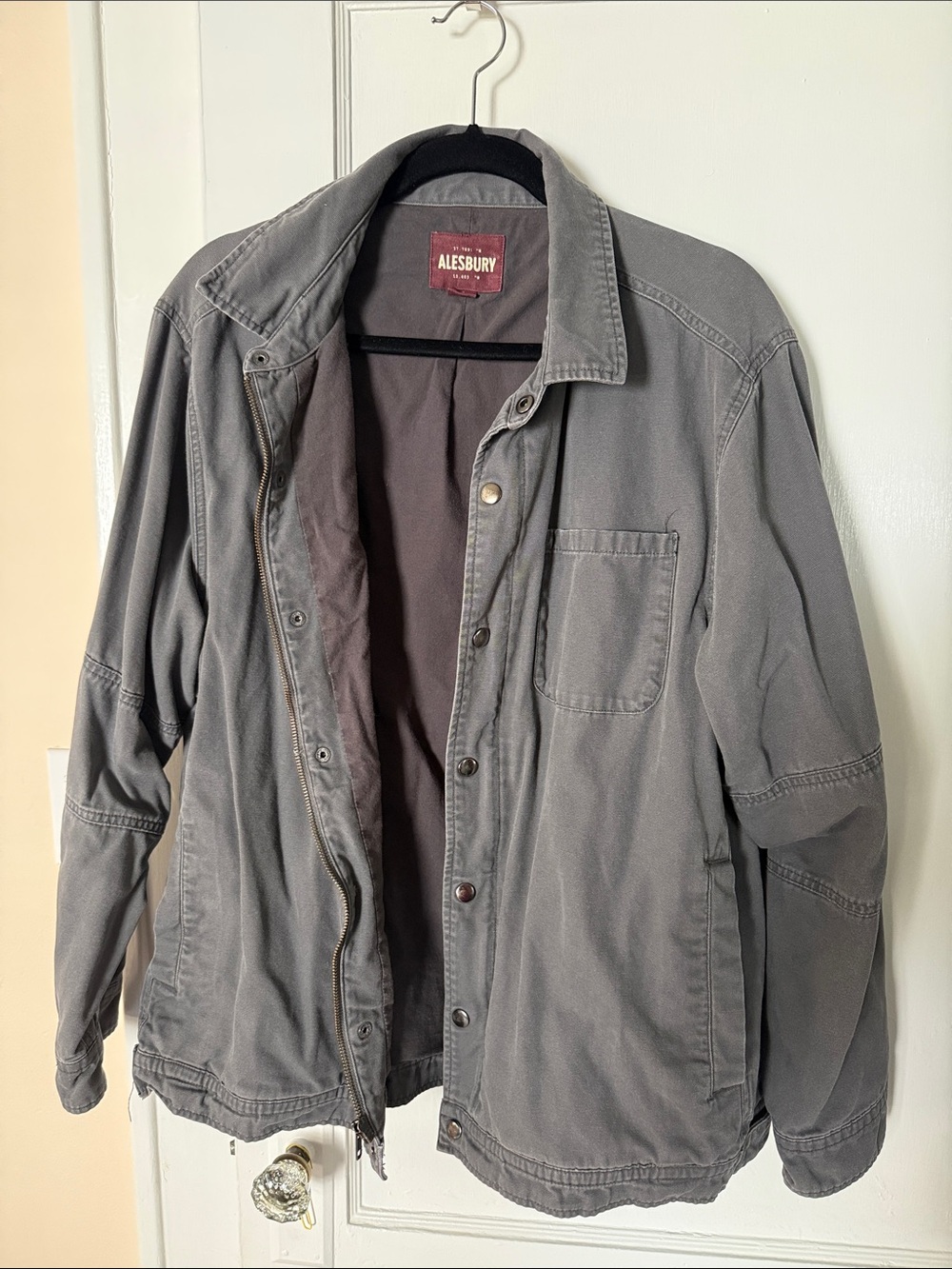 Alesbury Men's Lightweight Gray Shirt Jacket